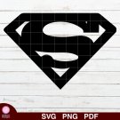Superman Logo Design 1 SVG PNG Silhouette Cut Files Cricut Vector Graphic Clipart Instant Download