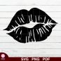 Lips Mouth Design 1 SVG PNG Silhouette Cut Files Cricut Vector Graphic Clipart Instant Download
