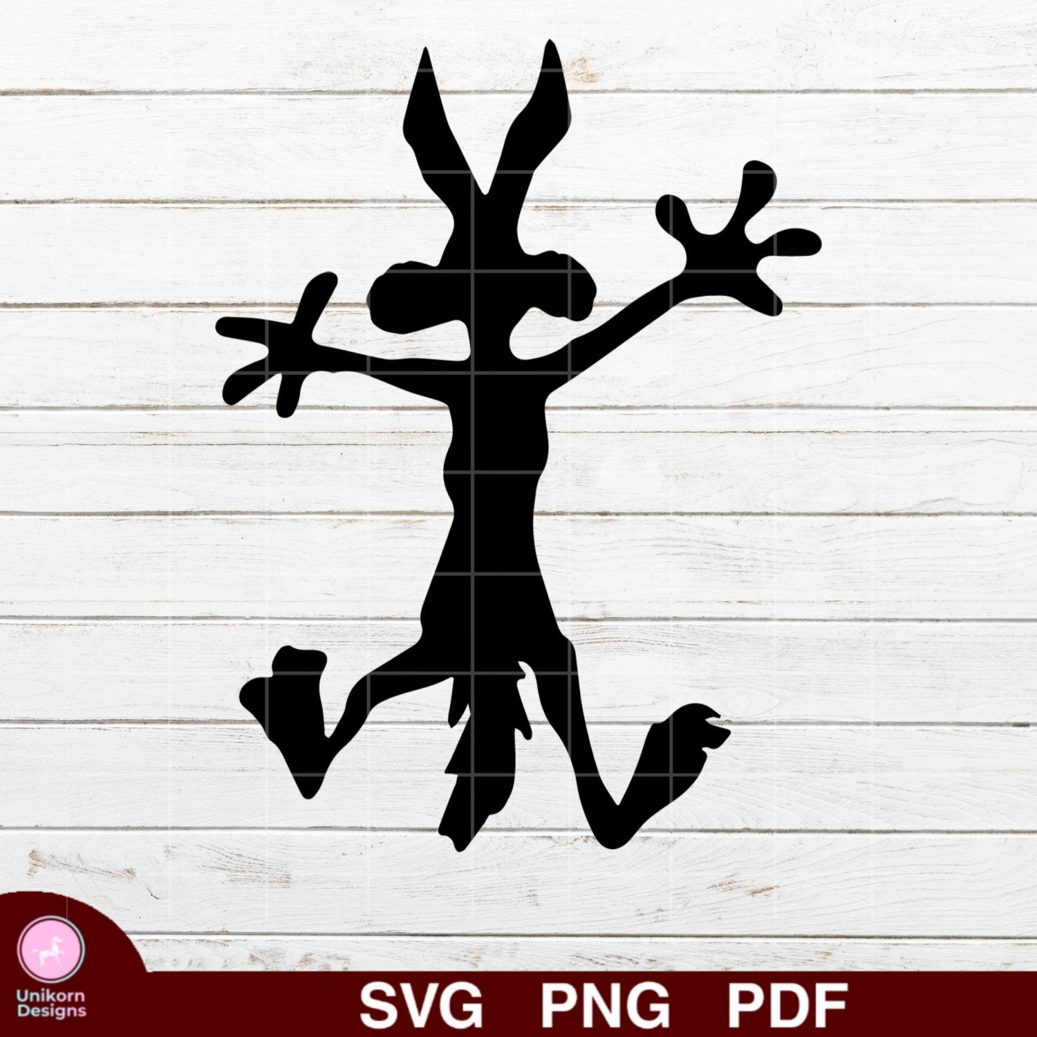 Cayote Splat Design 1 SVG PNG Silhouette Cut Files Cricut Vector Graphic Clipart Instant Download