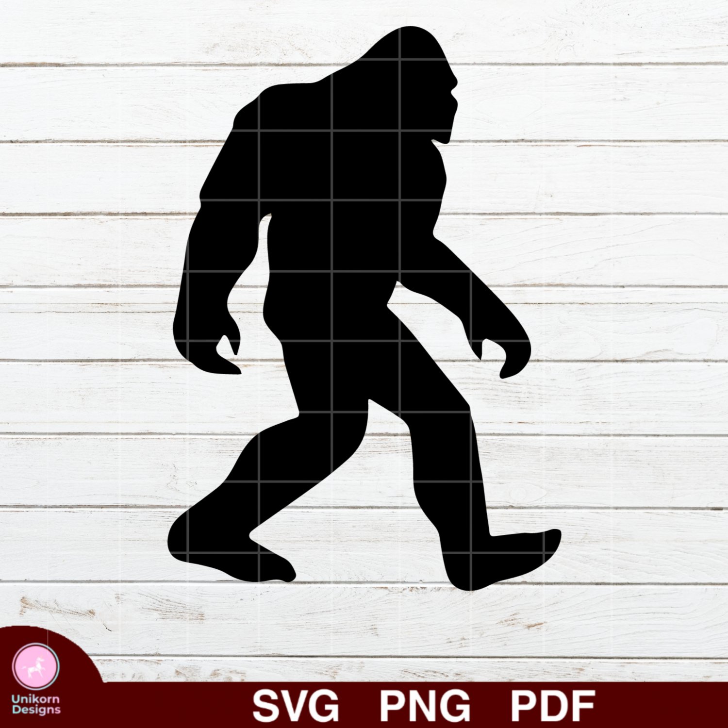Bigfoot Yeti Design 1 SVG PNG Silhouette Cut Files Cricut Vector Graphic Clipart Instant Download