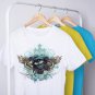 T-Shirt Top Cross Religion Eye Wings Rose Roses Splat Art Green #12 #39150732