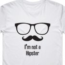 T-Shirt Top Funny Quote I'm Not A Hipster Eyeglasses Mustache #18 #39150978