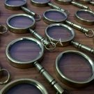 Brass Vintage Magnifier Keychains Lot Of 20 Collectible Magnifying Glass