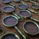 Brass Magnifier Keychains Lot Of 20 Collectible Magnifying Glass Gift Item