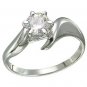 Diamond Engagement Ring 1/2 Carat 14k White Gold