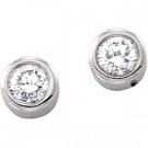 14k White Gold 1/2 Carat Diamond Solitaire Earrings