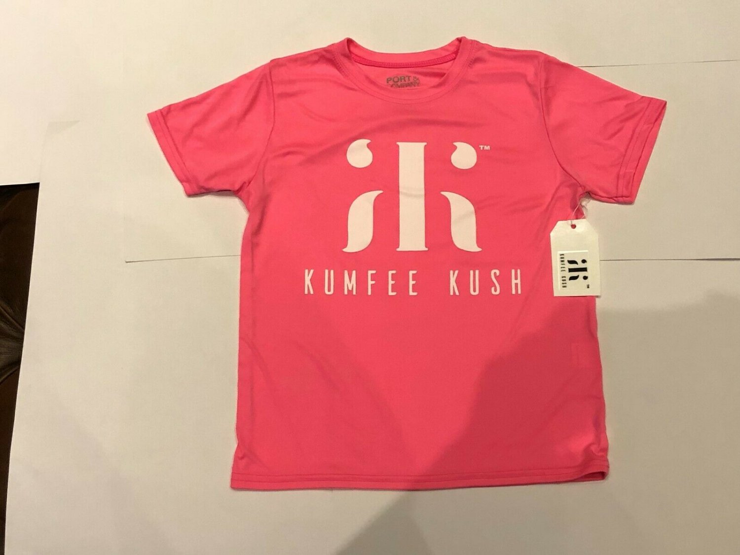 Kumfee Kush (TM) Youth Dry Fit Performance Shirts Pink Large
