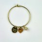 Kumfee Kush (TM) Gold Bangle Bracelet With Charms