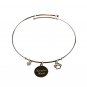 Kumfee Kush (TM) Silver Paw Bangle Bracelet With Charms