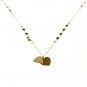 Kumfee Kush (TM) Gold Heart Necklace With Pendants