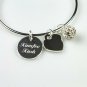 Kumfee Kush (TM) Silver Bangle Bracelet With Charms