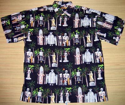 Mango Moon Hawaiian Heroes Black Aloha Shirt