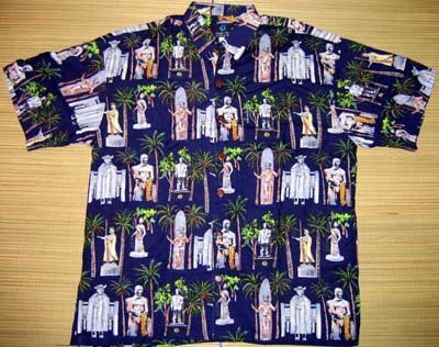 Mango Moon - Hawaiian Heroes Aloha Shirt - Navy Blue