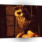 Raccoon Hanging Basket A1 Xlarge Canvas