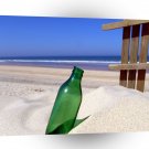 Beach Forgotten Bottle A1 XLarge Canvas