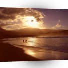 Beach Surfers Dusk Hawaii A1 XLarge Canvas