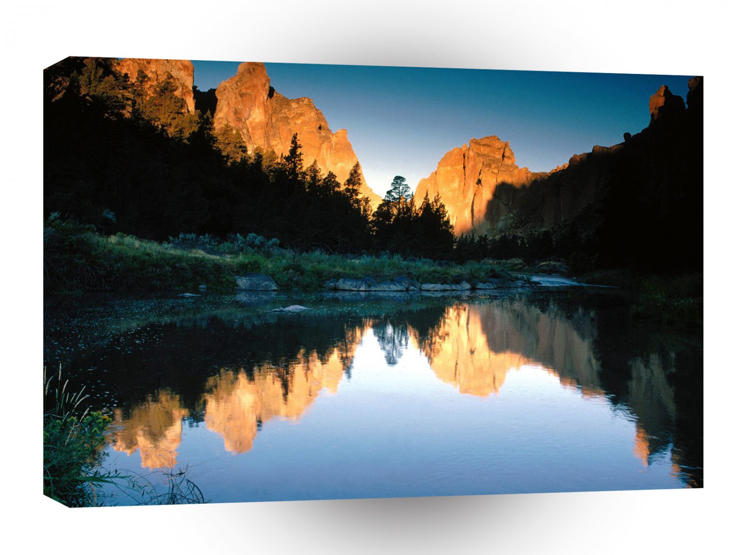 Lake Autumn Reflections Smith Rock State Park Oregon A1 XLarge Canvas