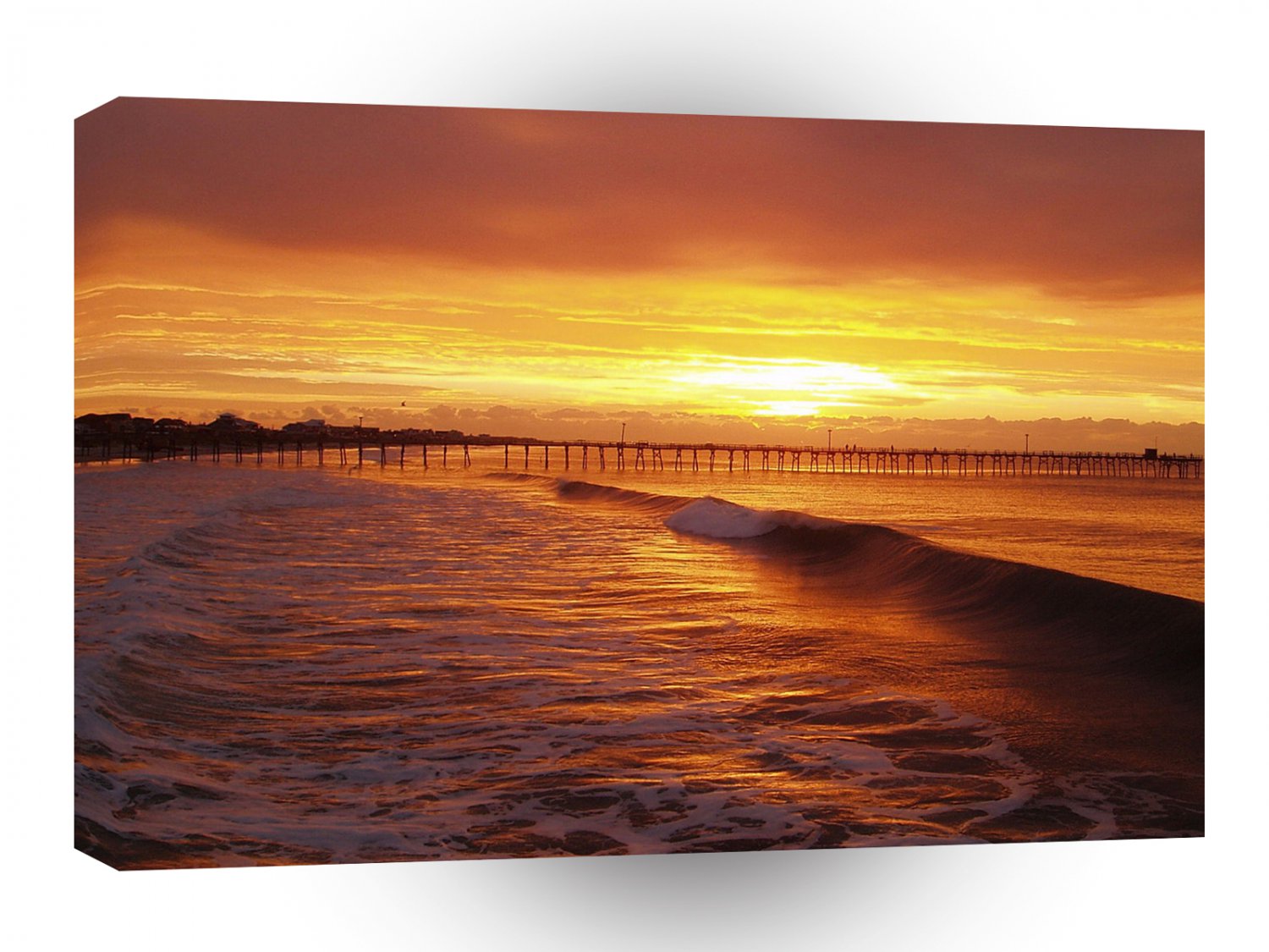 Beach Bedtime Waves A1 XLarge Canvas