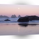 Beach Moonset Kittens Sea Stacks Bandon A1 XLarge Canvas