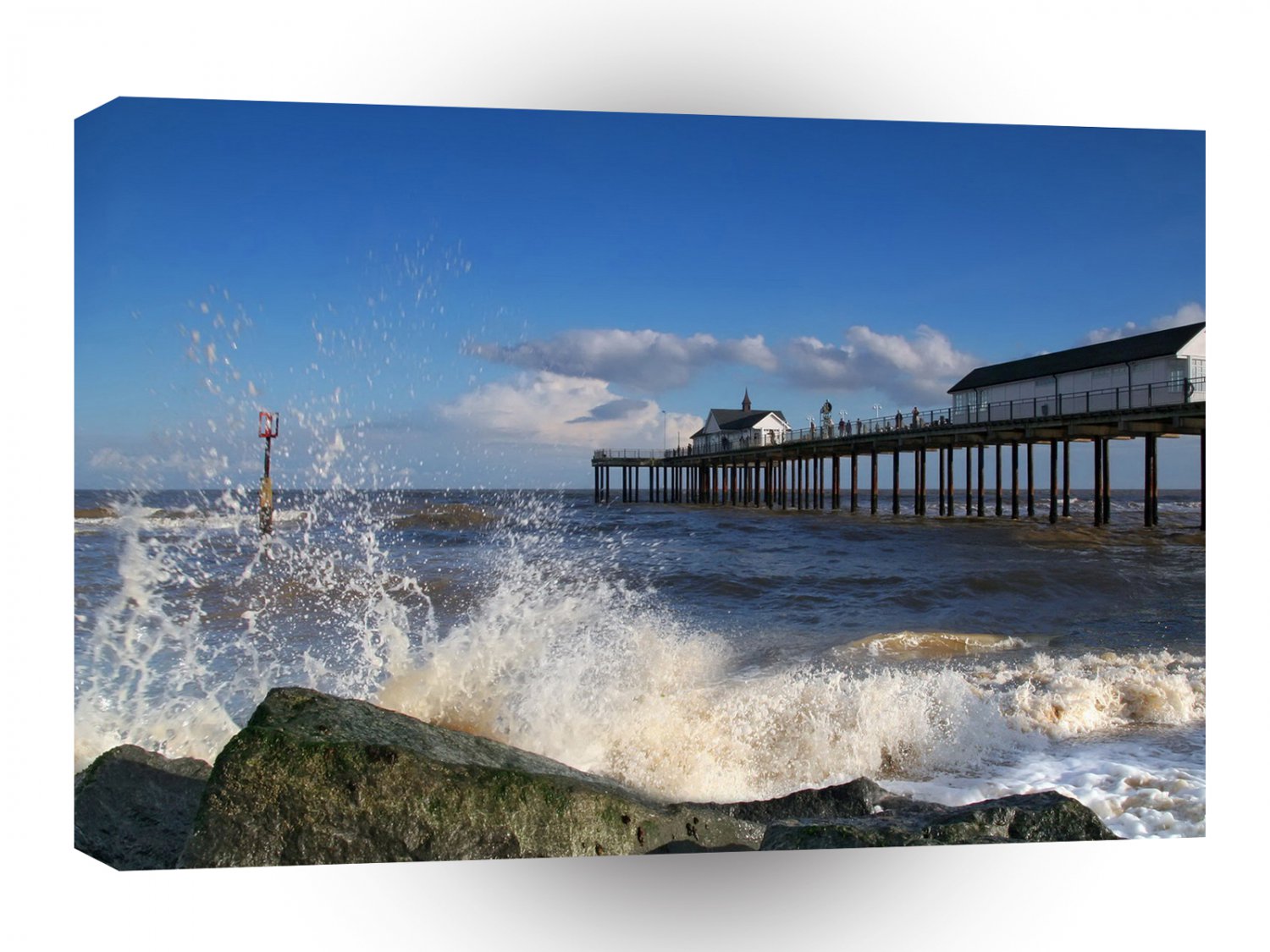 Beach Southwold Pier Wave A1 XLarge Canvas