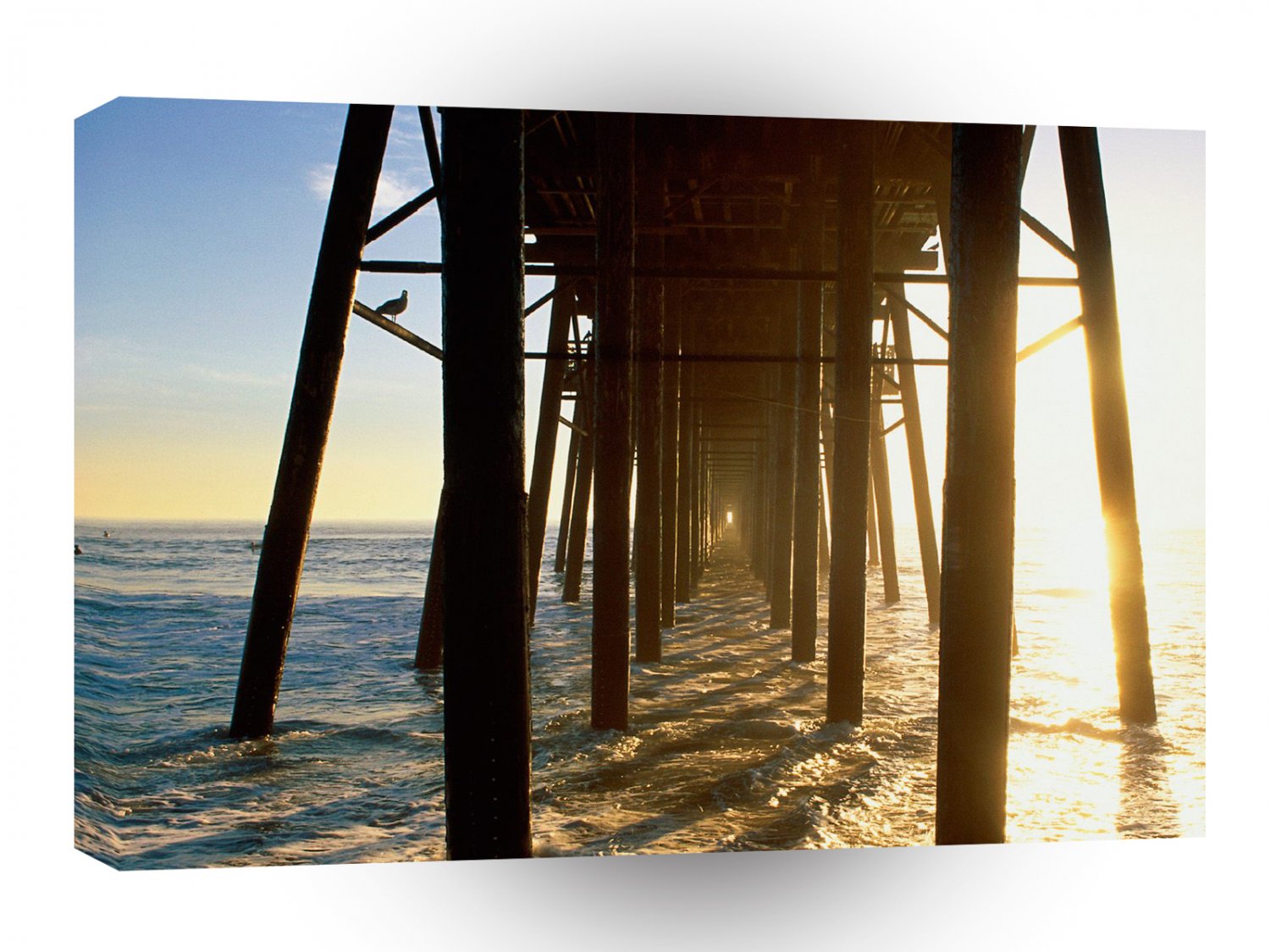 Beach Under Boardwalk Oceanside A1 XLarge Canvas