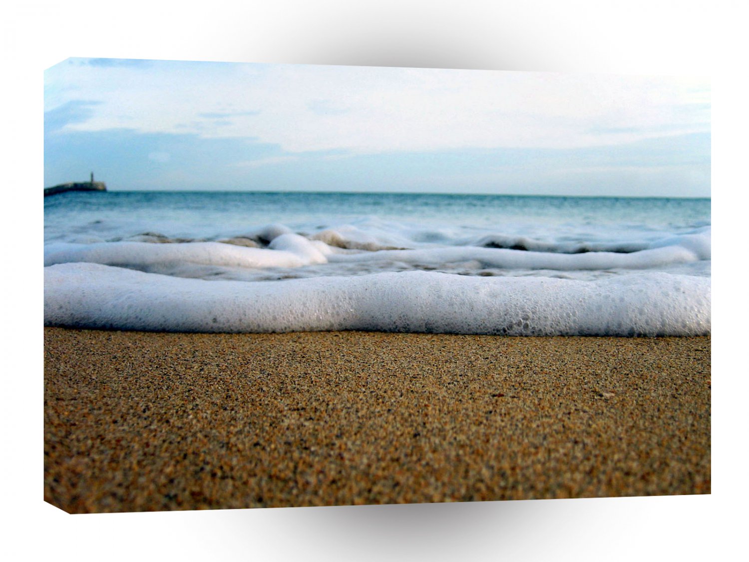 Beach Waves Foam Close A1 XLarge Canvas