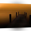 Lake Misty Dusk Pier A1 XLarge Canvas