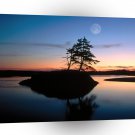 Lake Moonrise Reflections A1 XLarge Canvas