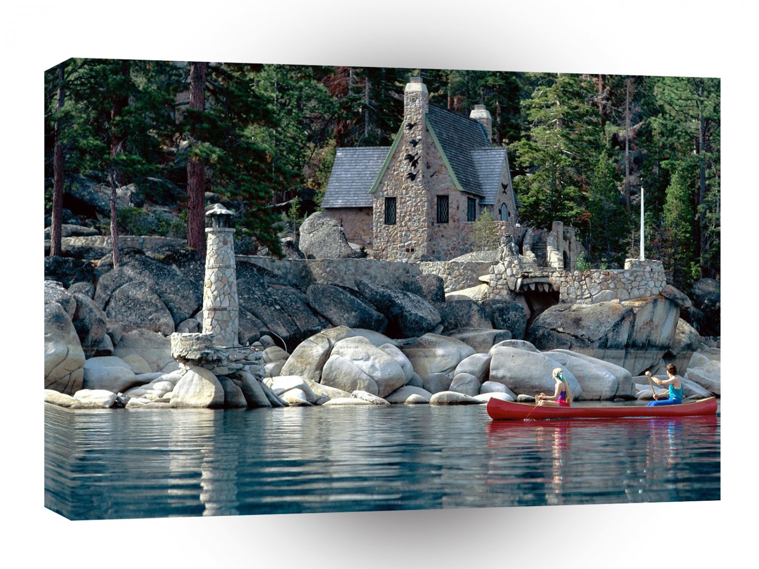 Lake Sight Seeing By Canoe Tahoe A1 XLarge Canvas