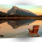 Lake Vermillion Escape Rundle Reflected Park Canada A1 XLarge Canvas