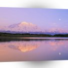 Mountain Denali Moonrise Over Wonder Lake Alaska A1 XLarge Canvas