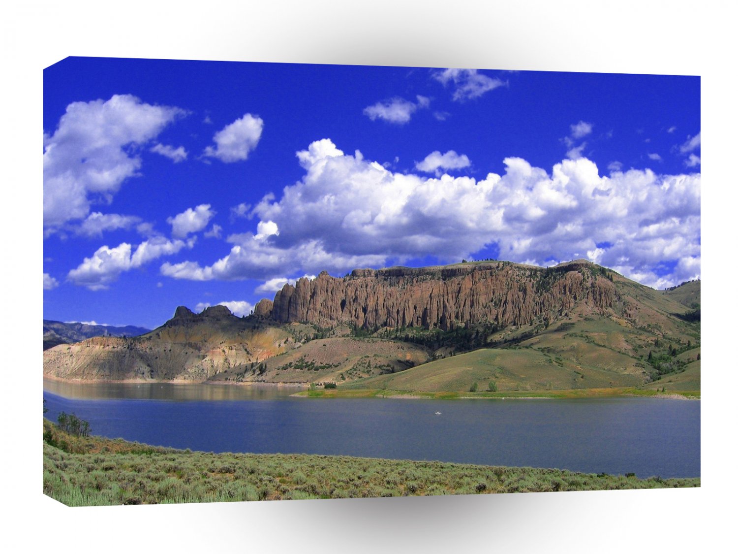 Mountain Scene Blue Skys A1 XLarge Canvas