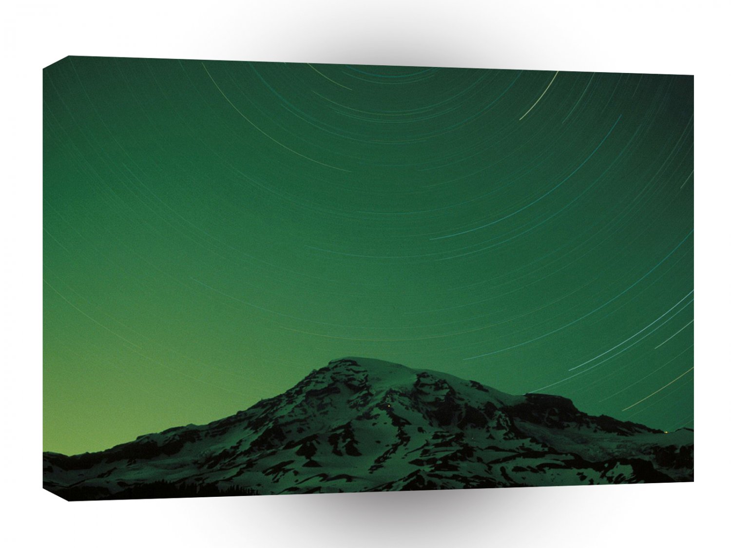 Mountain Star Trails Rainier A1 XLarge Canvas