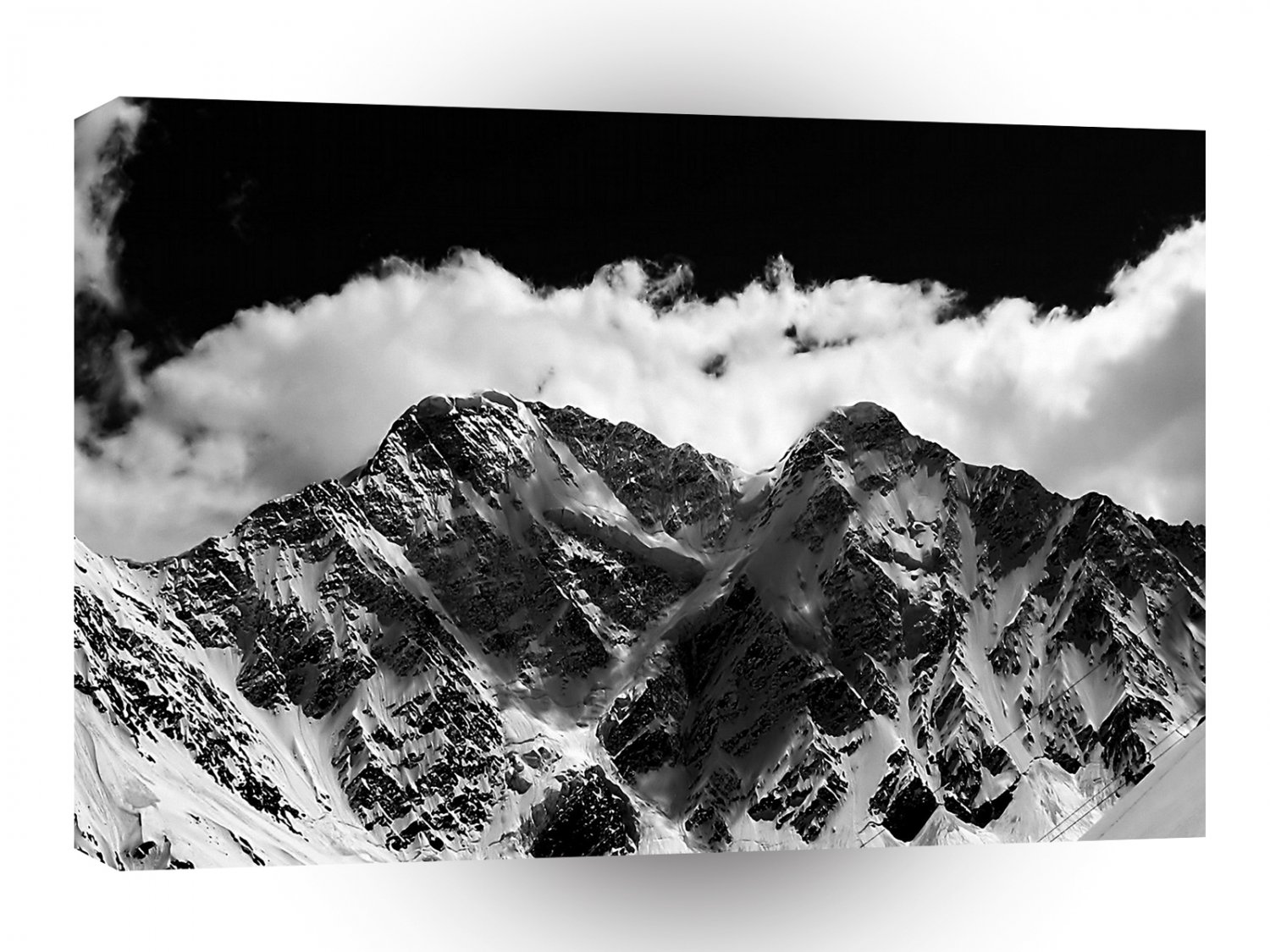 Mountain White Blanket A1 XLarge Canvas