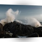 Nature Coast Crash On Rocks A1 XLarge Canvas