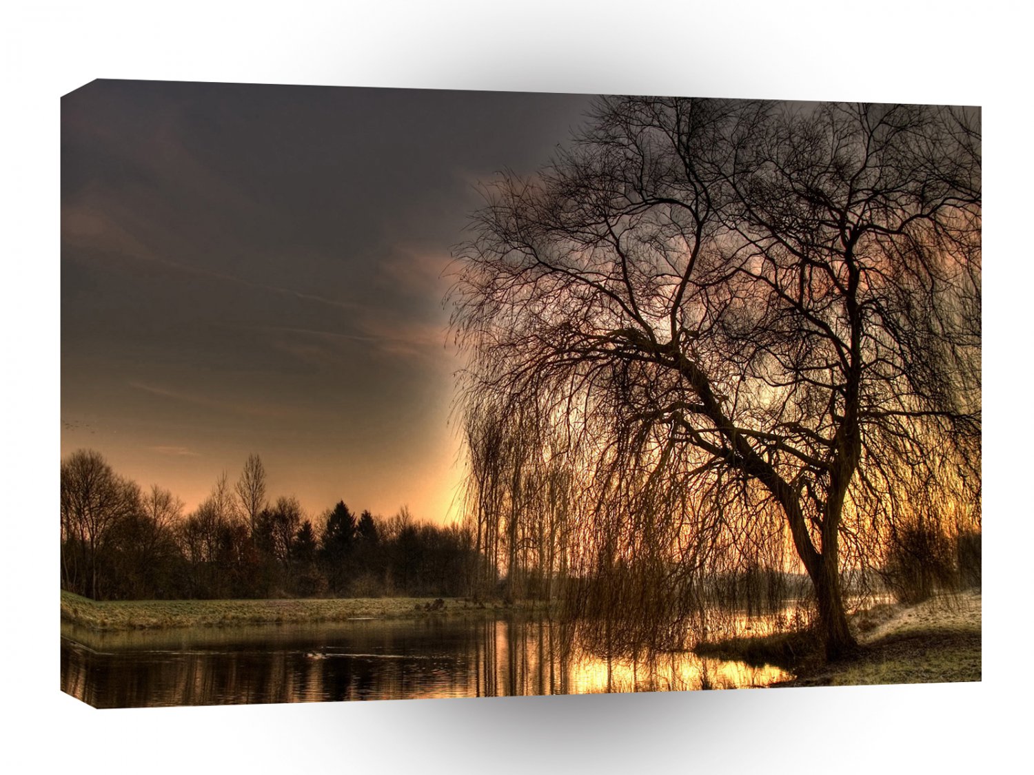 Nature Dusk After Glowing Reflection A1 XLarge Canvas