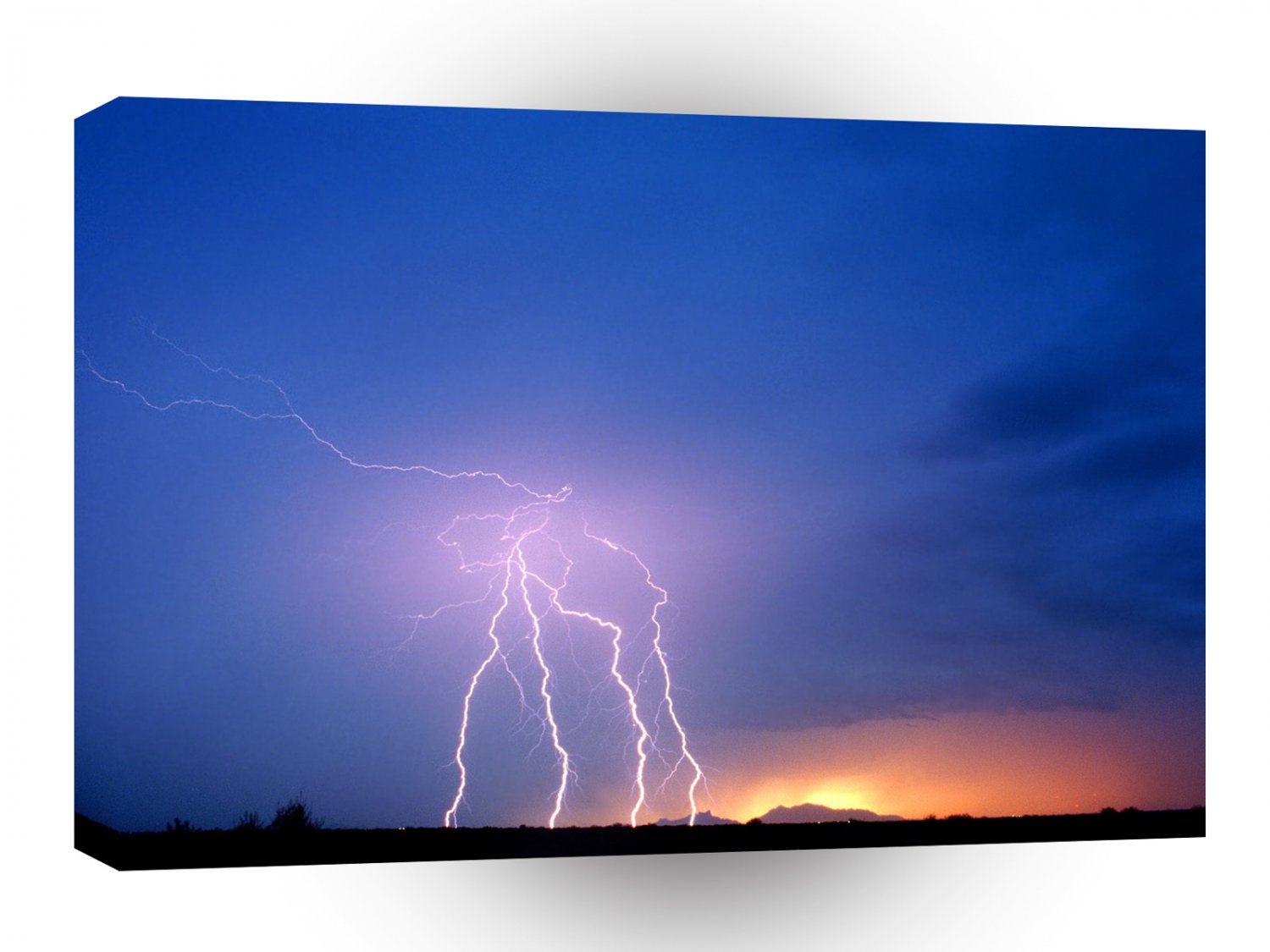 Nature Forces Electric Evening Picacho Peak A1 XLarge Canvas