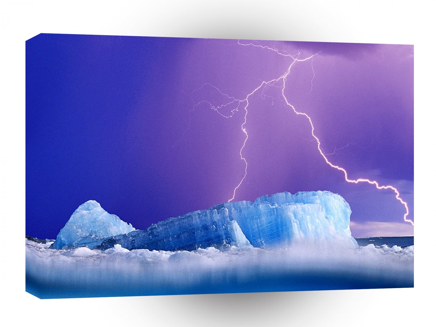Nature Forces Ice Lightning A1 XLarge Canvas