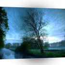 Nature Lakeside Blue Mist Canal A1 XLarge Canvas
