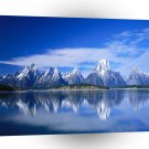 Nature Lakeside Mountain White Top A1 XLarge Canvas