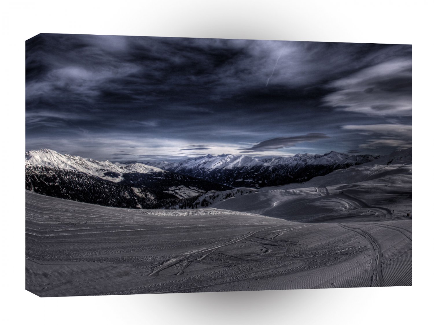 Nature Mountain Snow Tracks A1 XLarge Canvas