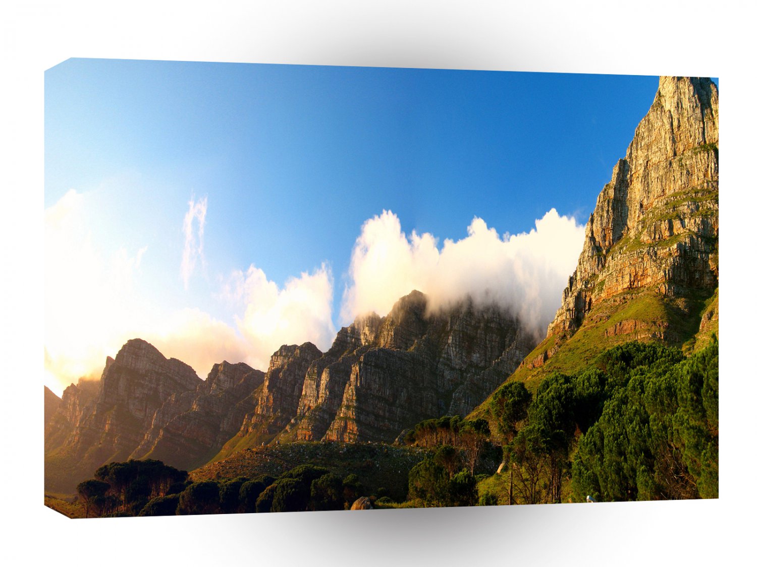 Nature Mountain Sunlit Tops A1 XLarge Canvas