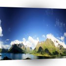 Nature Mountain View Green Land Lakes A1 XLarge Canvas