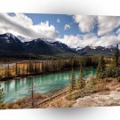 Nature River Blue Lagoon Mountains A1 XLarge Canvas