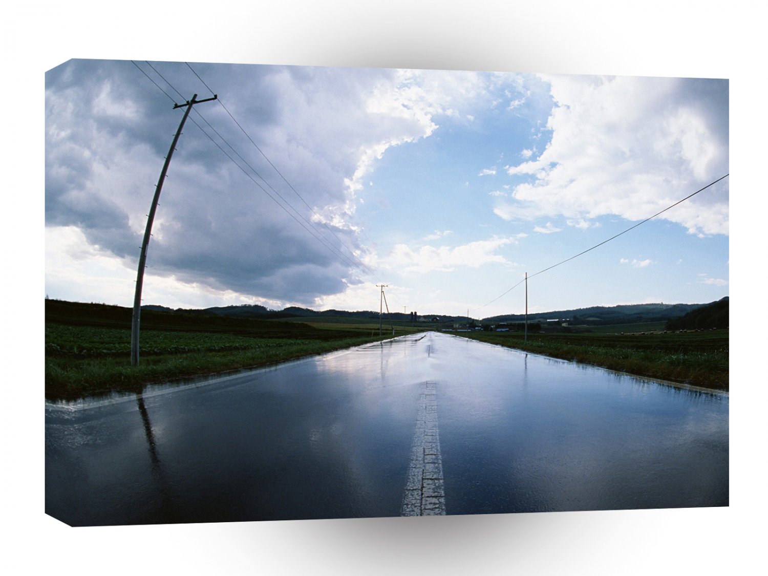 Nature Road Shower Reflection A1 XLarge Canvas