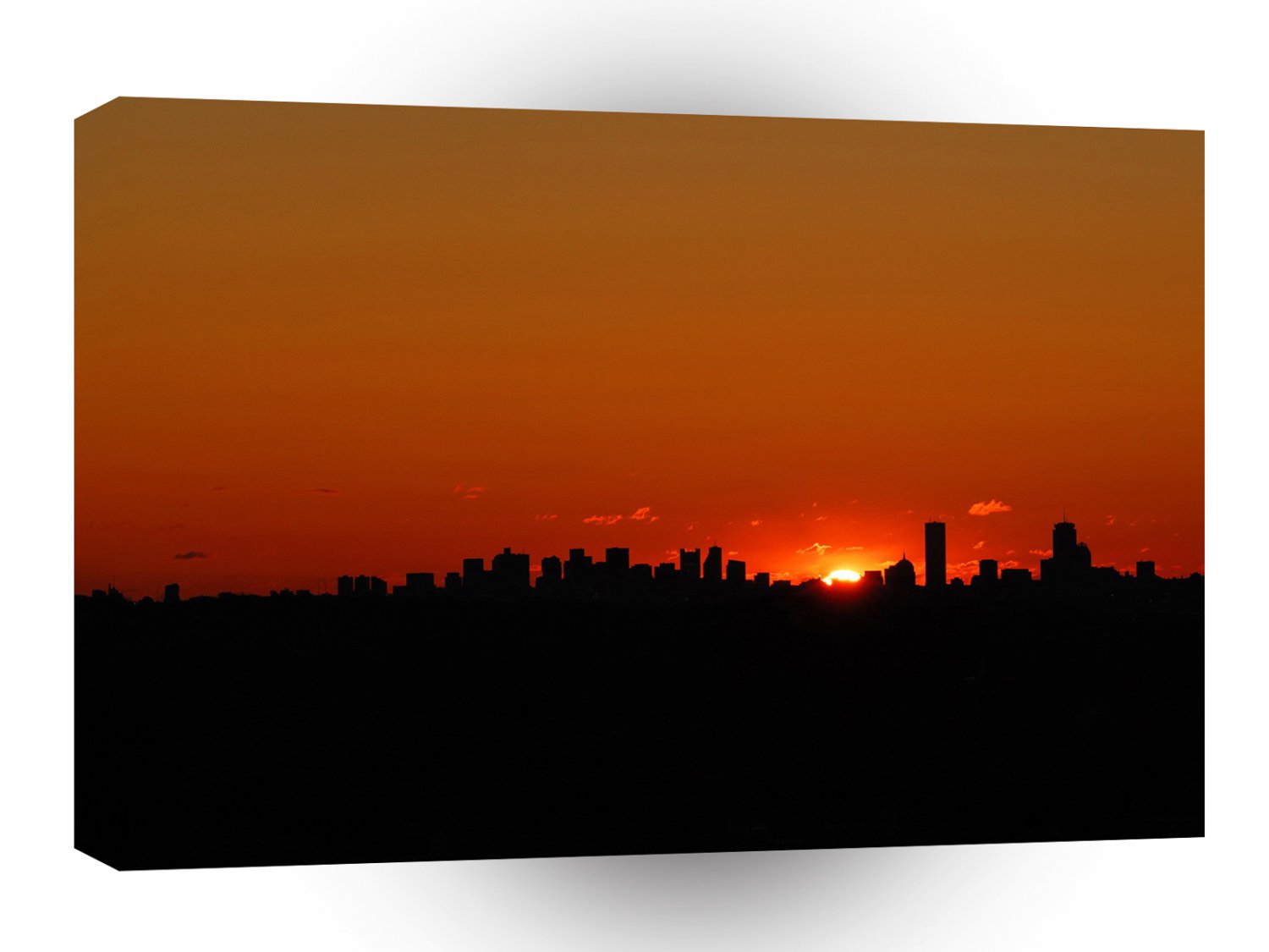 Nature Sunset Bright Red City A1 XLarge Canvas