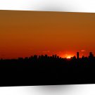 Nature Sunset Bright Red City A1 XLarge Canvas