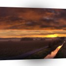 Nature Sunset Dark Night Fields A1 XLarge Canvas