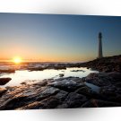 Nature Sunset Light House Rocks A1 XLarge Canvas