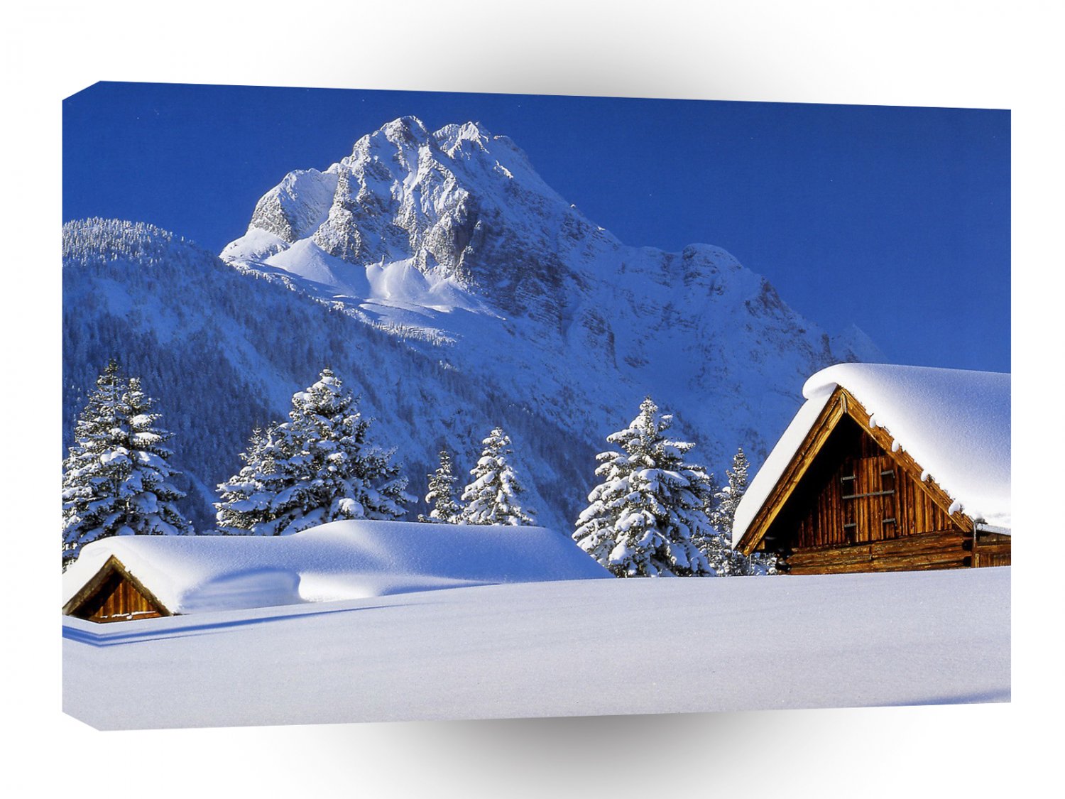 Nature Winter Mountain Cabin A1 XLarge Canvas